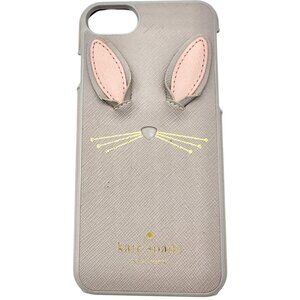 Kate Spade New York iPhone 7 Case Bunny Ears Whiskers Design 5.5 x 2.5 Taupe EUC